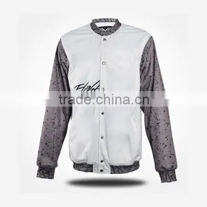 Wholesale Custom Mens Blank Satin Baseball Jackets thumbnail-2