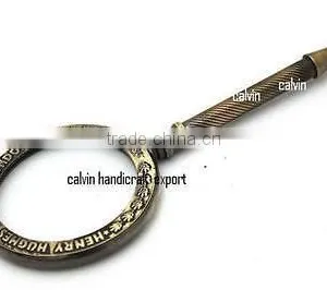 BRASS MAGNIFYING GLASS-HENRY HUGHES LONDON SON MAGNIFYING GLASS-DECORATIVE MAGNIFYING GLASS NMG003 thumbnail-2