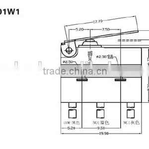 G9 Sealed Subminiature Micro Switch IP67 thumbnail-1