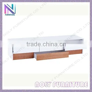 Wooden tv Furniture tv Stand With Curio Cabinet Pictures thumbnail-2