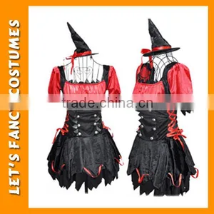 PGWC2595 Sexy Witch Costume Deluxe Adult Womens Halloween Hen Party Fancy Dress thumbnail-1