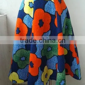 New Fashion Small Quantity Wholesales Floral Print Lady Casual Long Skirt thumbnail-1