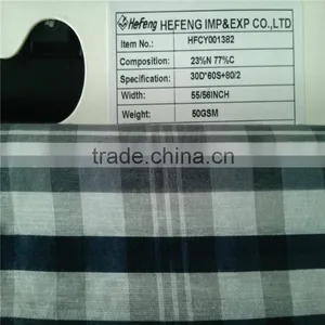 Yarn Dyed Woven Fabric Nylon Cotton Blended Plaid Check Fabric Light Voile Fabric thumbnail-1
