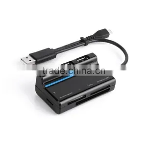 Combo USB 2.0 & Micro USB OTG 3 Port Hub for PC Laptop & Tablet & Cell Phone thumbnail-1
