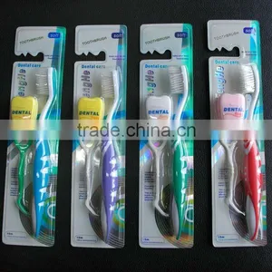 High Quality Soft Toothbrush With Dental Floss and Toothpick thumbnail-1