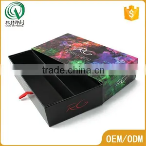 Empty Rectangle Shape Custom Biodegradable Sliding Drawer Packaging Makeup Kit Box Makeup Paper Box With Logo Supplier's Choice thumbnail-1