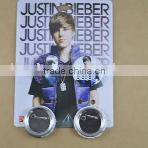 Super Star Justin Bieber Promotional Gift Tinplate Badge thumbnail-1