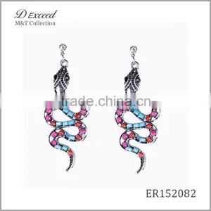 2016 Hot New Designs Vintage Jewellery Earrings Bohemian Style Snake Gold Plating Drop Earrings thumbnail-5