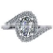 White Platinum Plated 925 Sterling Silver White Cz Ring Mount004 thumbnail-1