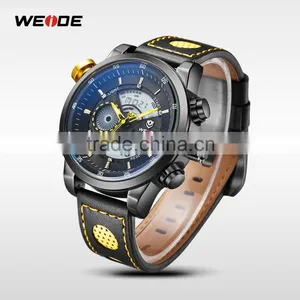 WEIDE WH3401 Hot Sell Men Watches China Genuine Leather Watch thumbnail-5