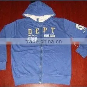 Blue Color 100% Cotton Hoody Unisex Jacket thumbnail-1