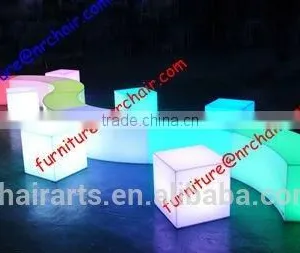 Shanghai Commercial Furniture Event Rental Acrylic Lounge LED Lighting Sitting Cube Seat thumbnail-1