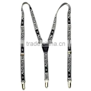 Embroidery Logo Fashion Suspenders Adjustable Elastic Braces thumbnail-1