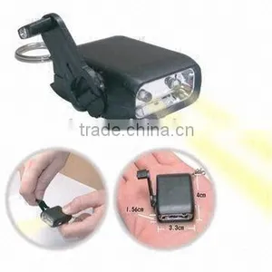 Mini Dynamo Flashlight With Keychain thumbnail-1