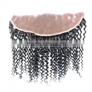 Large Stock no Moq Free Part Kinky Curl 13*4 Lace Frontal Closure thumbnail-2