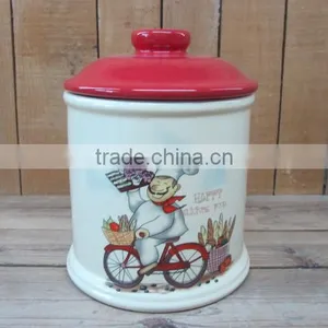 Competitive New Chef Design Ceramic Cookie Jar thumbnail-1