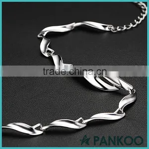 New Designed 2015 S925 Silver Twisty Chain Bracelet thumbnail-3