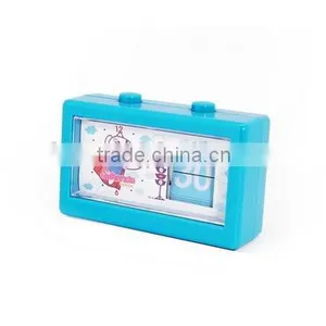 Calendar Clock,table Clock,twin Bell Clock,wooden Desk Clock thumbnail-1