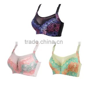 Multi Color Full Cup Pad Women Brassiere Underwear Big Size 80 85 90 95 100 C D Bras Sexy Bras thumbnail-6