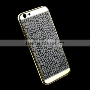 Special Leather Design for Iphone Gold Back for Iphone Gold 24k Housing thumbnail-1