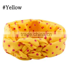 Children's Hair European Female Baby Knitting Cross Hair Band Cotton Elastic Headband Hand Knot of Peace thumbnail-6