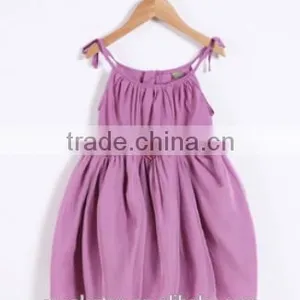 China Girls Summer Cotton Chiffon Pleated Braces Princess Skirt thumbnail-1