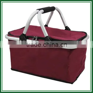 Factory Price Insulated Collapsible Picnic Basket, Folding Picnic Basket thumbnail-1