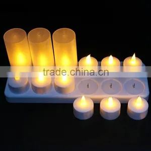 Best Choice New 12 LED Rechargeable Light Flameless Tea Light Decorative Candle For Party Wedding Xmas thumbnail-1