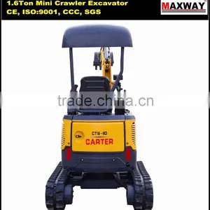 China Cheap Super Quality 1.6 Ton Small Zero Tail Excavator , CE / ISO Certificate, CT16-9 D thumbnail-5