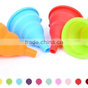 New Mini Gel Foldable Collapsible Style Silicone Funnel thumbnail-2