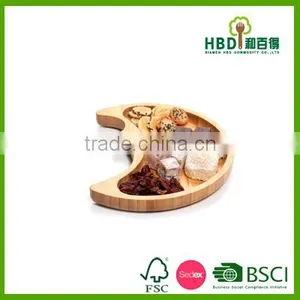 2016 Amazon Best Seller Moon Shaped Bamboo Dishes Plate thumbnail-1