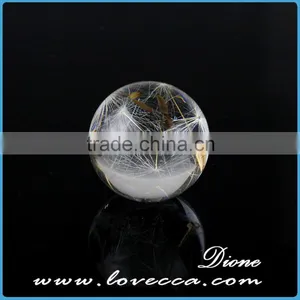20mm Clear Transparent Resin Ball With Dandelion ,dandelion Resin Ball With Wish Pendant thumbnail-5