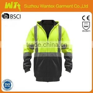 High Quality Cheap Softshell Reflective Workwear Jacket,fluo Yellow Softshell Two Tone Jacket thumbnail-1