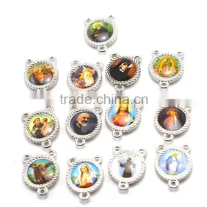 Catholic Rosary Necklace , Jesus Crucifix and Medal Circle ,musilim Rosary Necklace thumbnail-4