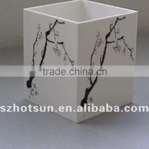 Acrylic Tabletop Pen Holder With Patten for Business Gift thumbnail-1