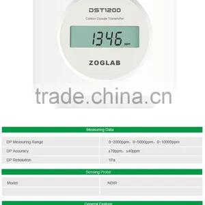 CO2 Carbon Dioxide Transmitter DST1200 NDIR Sensor Transmitter RS485 Interface thumbnail-6