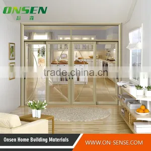 High Quality Modern Style Hollow Aluminum Sliding Glass Door, Glass Sliding Door Price thumbnail-6