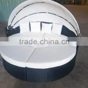 Rattan Sunbed thumbnail-1