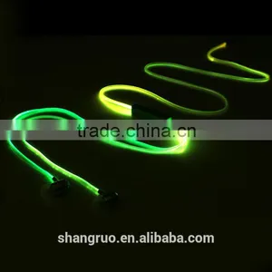 Fashion ,cheapest MFI Colourful Led Lighting Earphone Wired Sport Headphones thumbnail-4