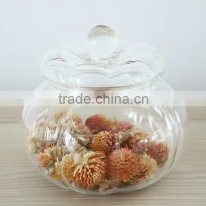 Wholesale 350ml Pumpkin Shape Glass Jar Storage Jar Handmade Heat Resistant Glassware 6076 thumbnail-3