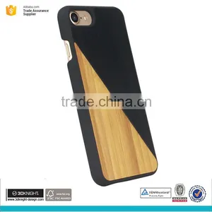 Wood Bamboo Combination Phone Case Leather Case for Iphone 7 thumbnail-1
