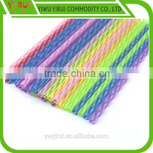 Factory Directly Supply Colorful Plastic Striped Straight Straws thumbnail-6