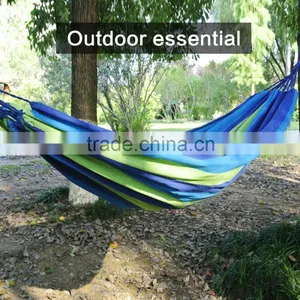 Double Canvas Hammocks Portablecot Bed With Stand For Family/stainless Steel Hammock Stand thumbnail-1