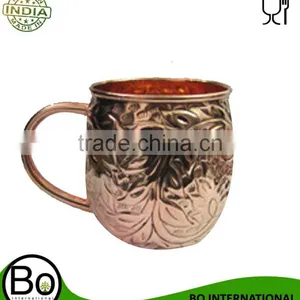 Exclusive Embossed Design Copper Moscow Mule Drinking Mug thumbnail-1