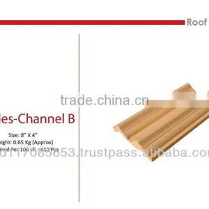 Roof Tiles-Channel B/ Clay/ Beige Color/ Eco Friendly/ Heat Insulation/ Water Resistance/ Cooler Temperature thumbnail-1