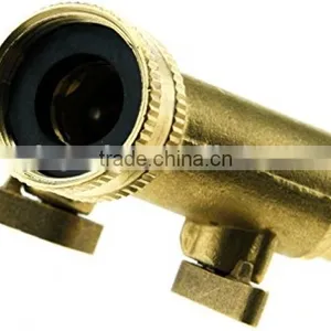 3/4 Two Way Double Garden Tap Connector Adaptor Solid Brass thumbnail-3