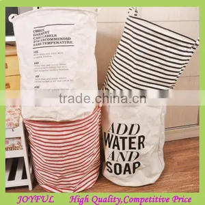 Unique Cotton Sundries Storage Bin Linen Collapsible Folding Laundry Basket thumbnail-1