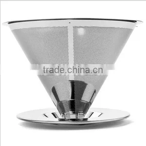 Stainless Steel Reusable Paperless Pour Over Coffee Filter thumbnail-4