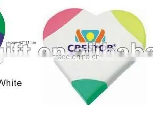 3 in 1 Fluorescent Heart Shaped Beautiful Love Highlighter Promotional Gift/fancy 3in1 Highlighter/multi Colored Highlighter Pen thumbnail-3
