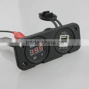 Black White Battery Waterproof Voltage Meter for Car Marine Truck thumbnail-2